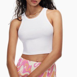 Sunday Best White Honor Cropped Tank